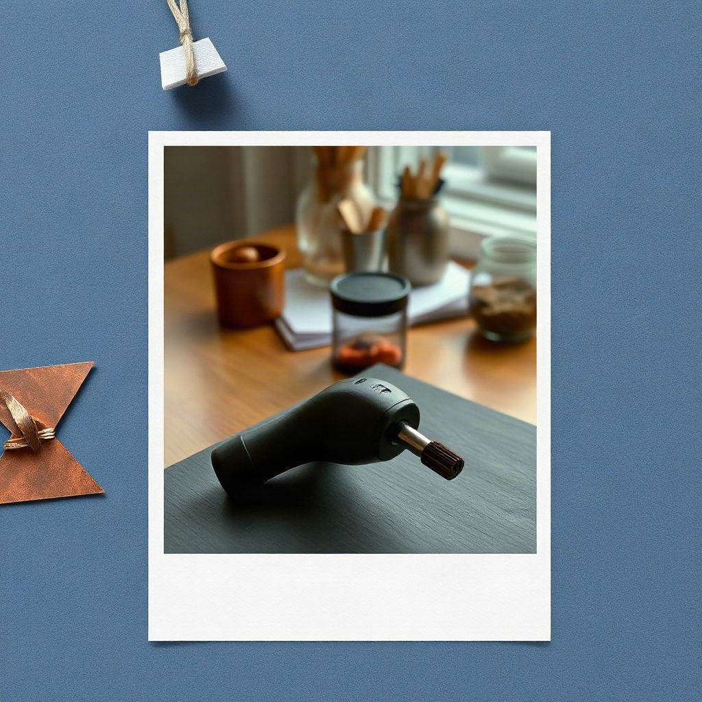Borrowed items on a calm desk